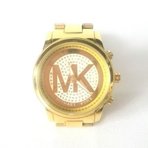 ⚡️ Michael Kors gold tone pave crystal watch